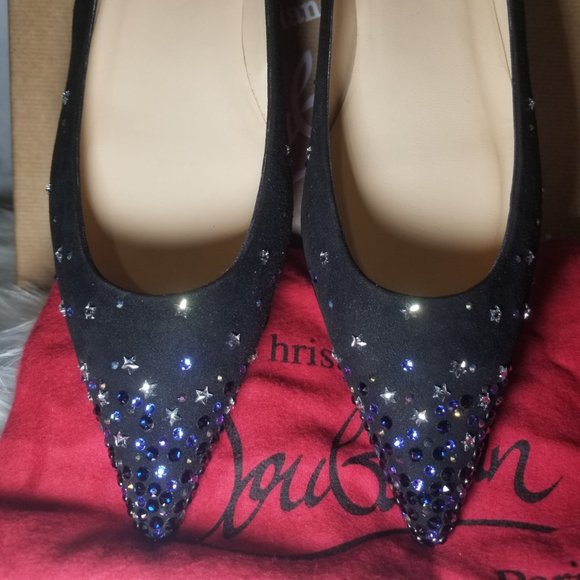 Christian Louboutin Gravitanita Embellished Black Crystal  CHRISTIAN LOUBOUTIN GRAVITANITA EU42/US10